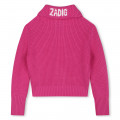 Zipped wool cardigan ZADIG & VOLTAIRE for GIRL