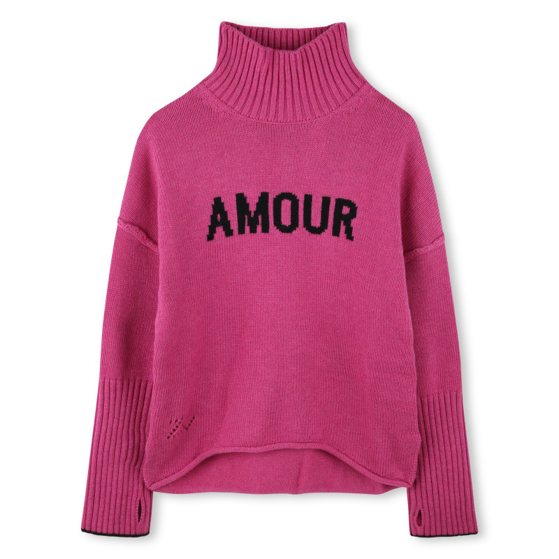 ZADIG VOLTAIRE Polo neck jumper girl pink Kids around