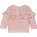 Cotton and wool ruffle jumper CARREMENT BEAU for GIRL