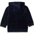 Velvet hooded cardigan CARREMENT BEAU for BOY