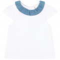 Two-toned bi-material T-shirt CARREMENT BEAU for GIRL