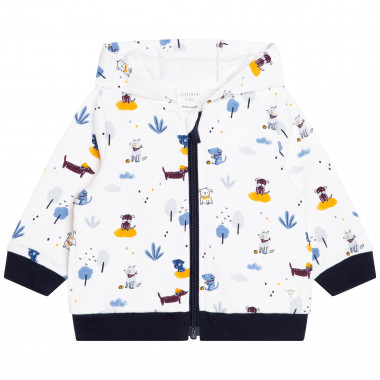 Printed hooded cardigan CARREMENT BEAU for BOY