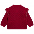 Frilled knitted cardigan CARREMENT BEAU for GIRL