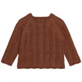 Cardigan tricot coton et laine CARREMENT BEAU pour FILLE