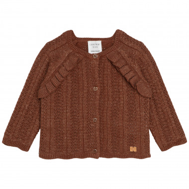 Cotton and wool knit cardigan CARREMENT BEAU for GIRL