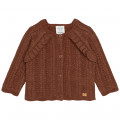 Cardigan tricot coton et laine CARREMENT BEAU pour FILLE