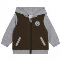 Two-tone hooded cardigan CARREMENT BEAU for BOY
