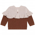Pull tricot en coton et laine CARREMENT BEAU pour FILLE