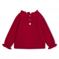 Plain wool and cotton jumper CARREMENT BEAU for GIRL