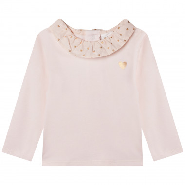 Cotton T-shirt with frills CARREMENT BEAU for GIRL