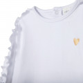 Camiseta avolantada de algodón CARREMENT BEAU para NIÑA