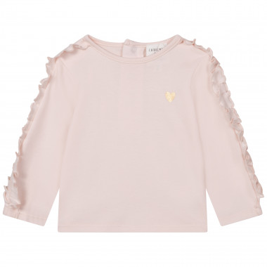 Frilled cotton T-shirt CARREMENT BEAU for GIRL