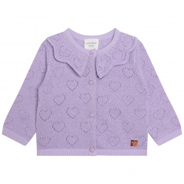 Knitted heart motif cardigan CARREMENT BEAU for GIRL