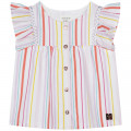 Striped cotton blouse CARREMENT BEAU for GIRL