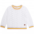 Knit jumper with striped edges CARREMENT BEAU for GIRL