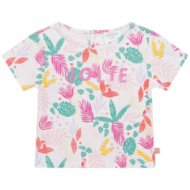 Print T-shirt with message CARREMENT BEAU for GIRL