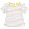 Striped T-shirt with frills CARREMENT BEAU for GIRL