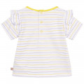 Striped T-shirt with frills CARREMENT BEAU for GIRL