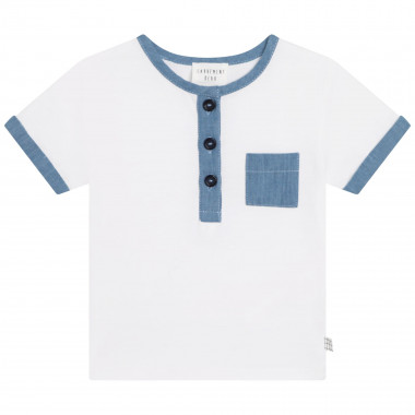 Bi-material pocket T-shirt CARREMENT BEAU for BOY