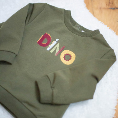 Sweatshirt met dino-print  Voor