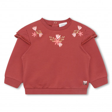Sweatshirt with flower motif CARREMENT BEAU for GIRL