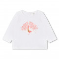 T-shirt with peacock print CARREMENT BEAU for GIRL
