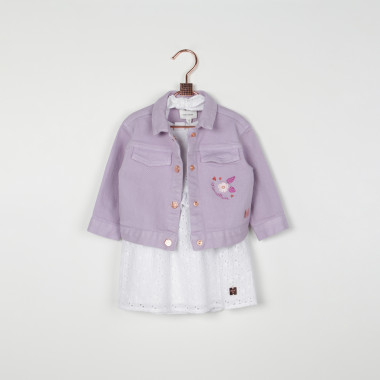 Embroidery cotton twill jacket CARREMENT BEAU for GIRL