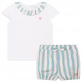 Cotton T-shirt and shorts set CARREMENT BEAU for GIRL