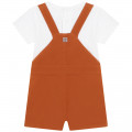 Short dungarees and T-shirt CARREMENT BEAU for BOY