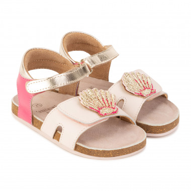 Hook-and-loop shell sandals CARREMENT BEAU for GIRL