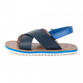 Leather hook-and-loop sandals CARREMENT BEAU for BOY