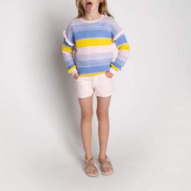Embroidered drill shorts CARREMENT BEAU for GIRL