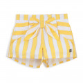 Short rayé avec noeud CARREMENT BEAU pour FILLE