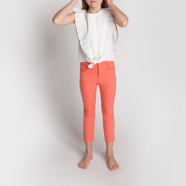 Blusa con bordados ingleses CARREMENT BEAU para NIÑA