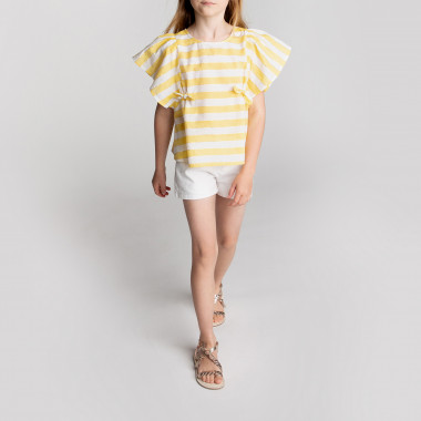Blouse with ruffled sleeves CARREMENT BEAU for GIRL