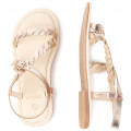 Braided sandals with buckle CARREMENT BEAU for GIRL