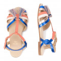 Strappy leather sandals CARREMENT BEAU for GIRL