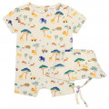 Cotton playsuit and hat CARREMENT BEAU for BOY
