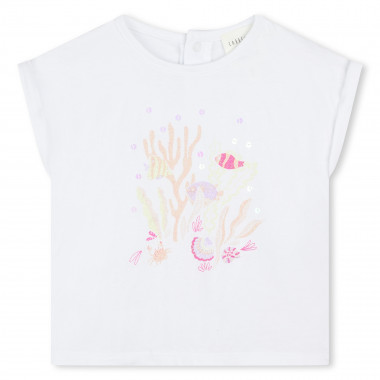 T-shirt met visjesprint  Voor