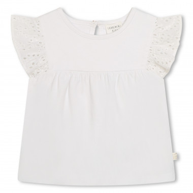 T-shirt with broderie anglaise CARREMENT BEAU for GIRL