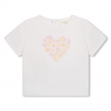 T-shirt met hartjesprint  Voor