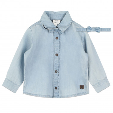 Denim shirt and bow tie CARREMENT BEAU for BOY