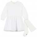 Robe bi-matière en tricot CARREMENT BEAU pour FILLE