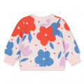 Flower motif knitted jumper CARREMENT BEAU for GIRL