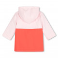Tricoloured hooded raincoat CARREMENT BEAU for GIRL