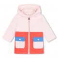 Tricoloured hooded raincoat CARREMENT BEAU for GIRL