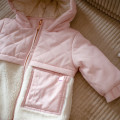 Bimaterial hooded coat CARREMENT BEAU for GIRL