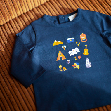 T-shirt com estampa aplicada CARREMENT BEAU para RAPAZ