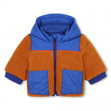 Two-tone bi-material coat CARREMENT BEAU for BOY