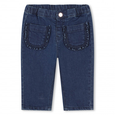 Jeans with frilled pockets CARREMENT BEAU for GIRL